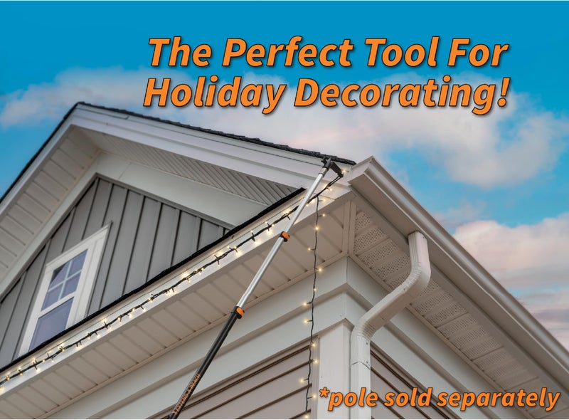 EXTEND-A-REACH Christmas Light Hanger Tool Attachment (Attachment Only) // Christmas Light Installation, String Lights, Birdfeeders // Twist-On Utility Hook Fits Standard  Acme Threaded Pole - Image 2